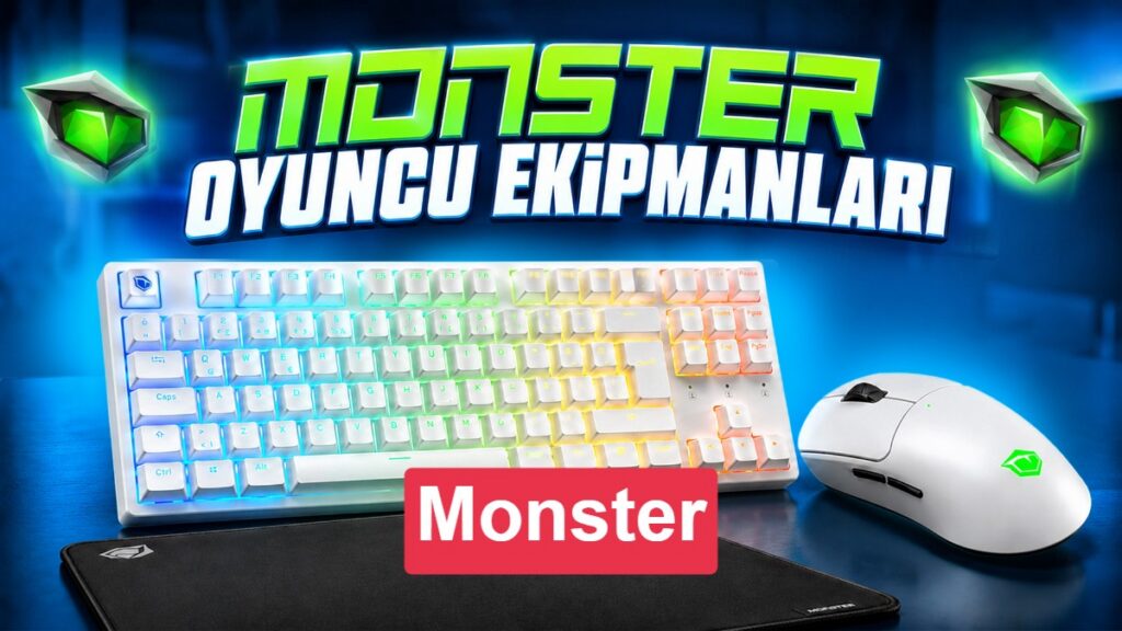 Monster Pusat üçlüsü: Mouse, klavye ve pad